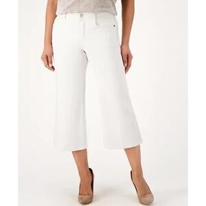 NYDJ Cool Embrace Wide Leg Denim Crop Jeans Optic White Womens Plus Size 14 New